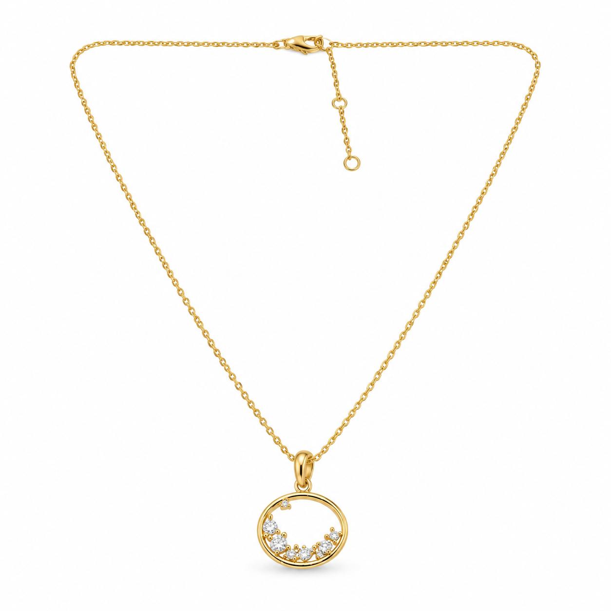 Penjoll Alèria – Plata de llei amb bany d’or i circonites · 2