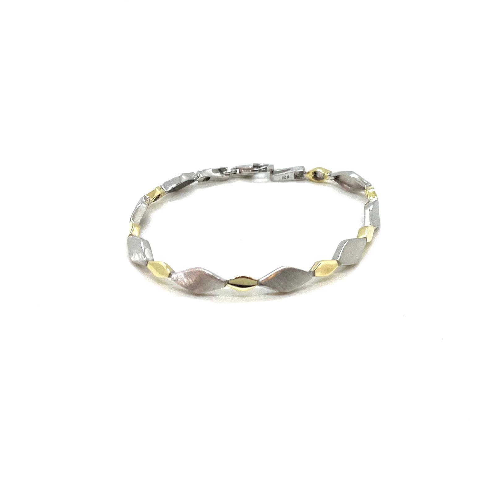Braçalet Geoda de Plata de Llei i Bany d’Or Groc