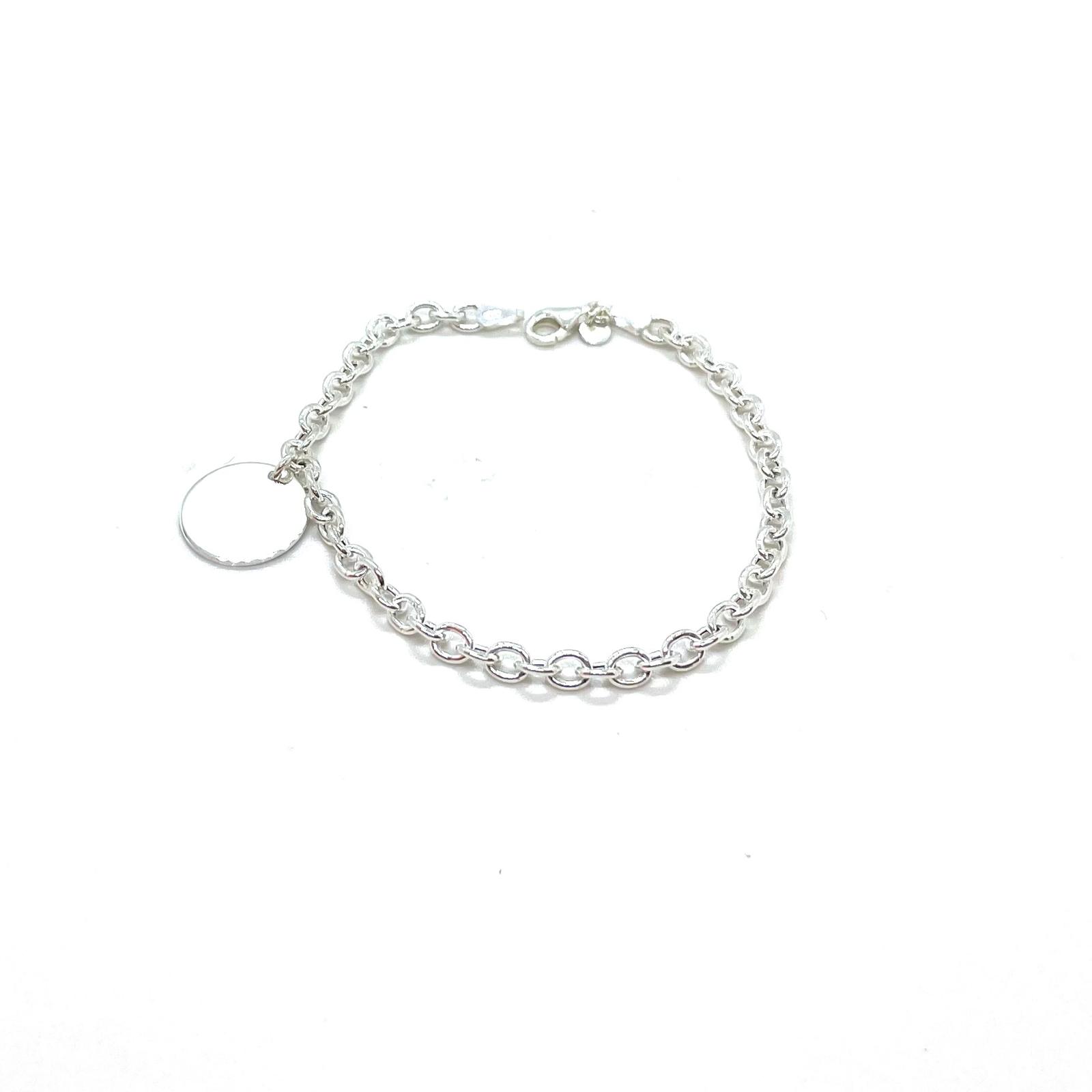 Polsera Llevantí – Polsera de plata de llei 925 amb medalla rodona · 2