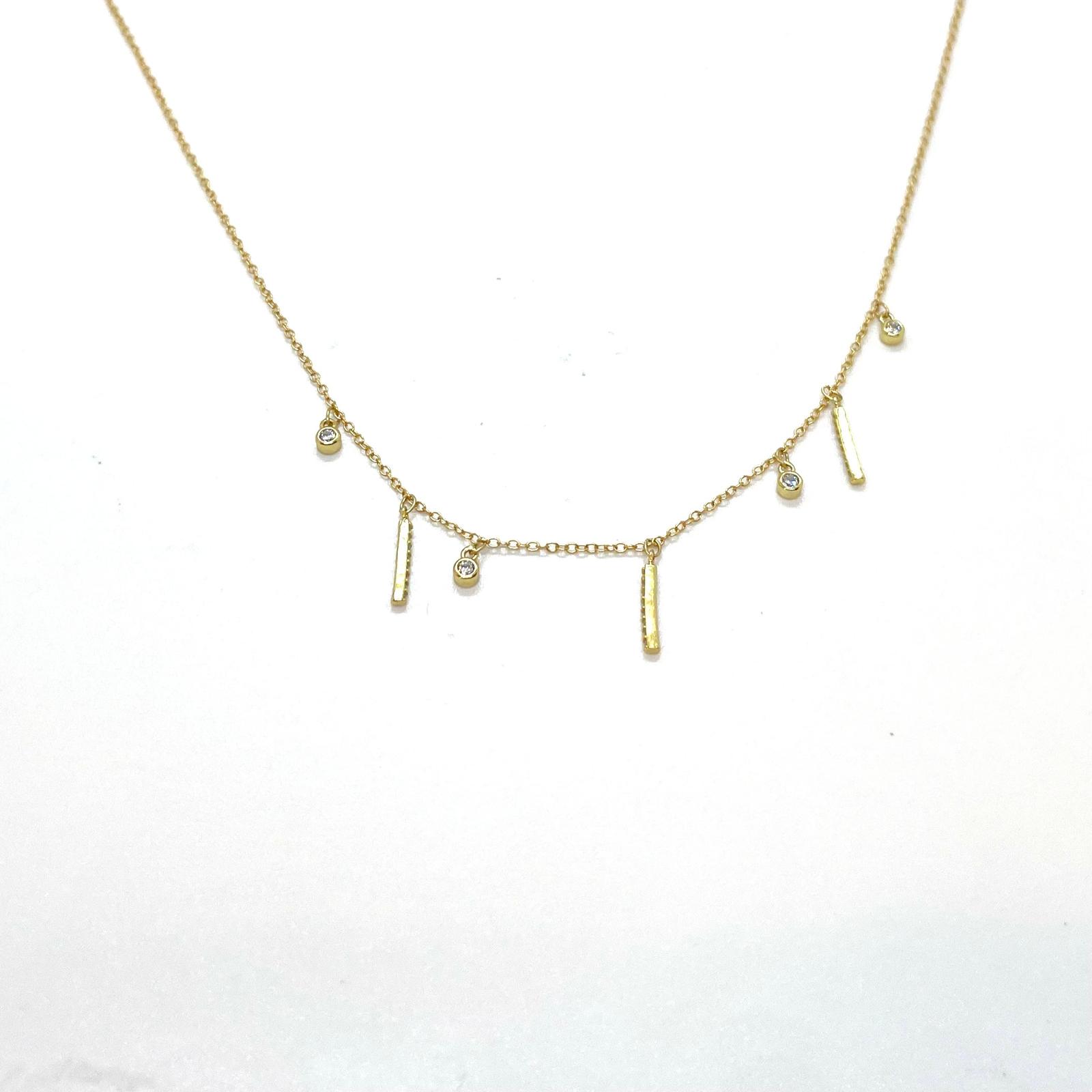Penjoll Cascada Daurada – Plata de llei amb bany d’or de 18 kt i circonites · 2
