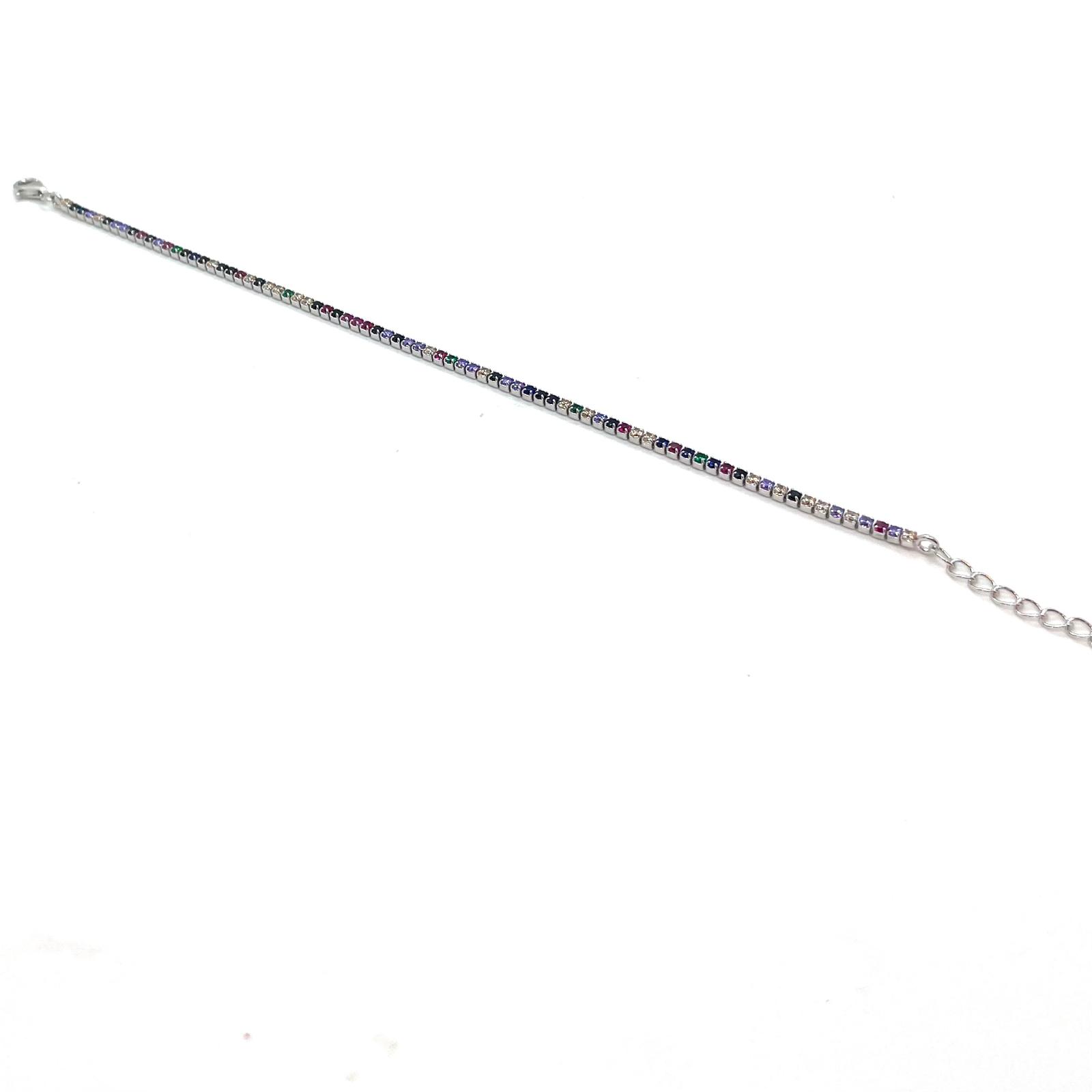 Polsera Prisma plata de llei circonites multicolor · 2