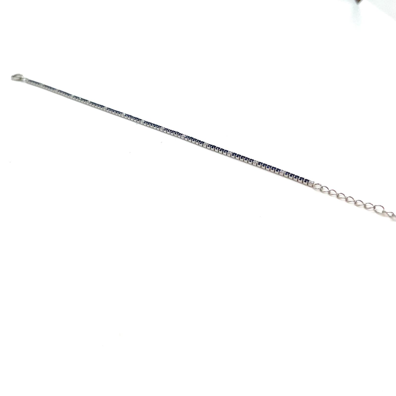 Polsera Safira plata de llei circonites