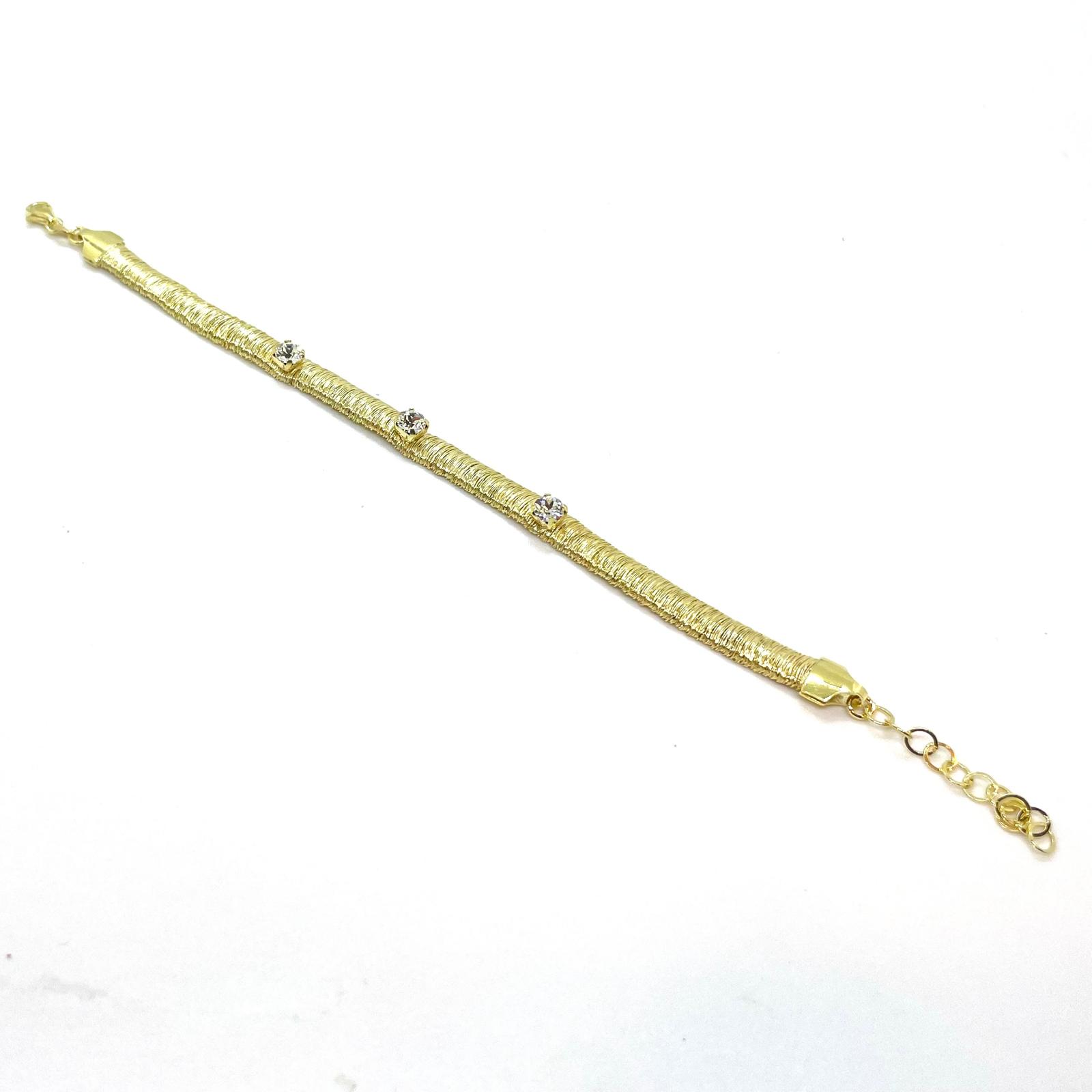 Polsera Iria plata de llei bany d or circonites · 2