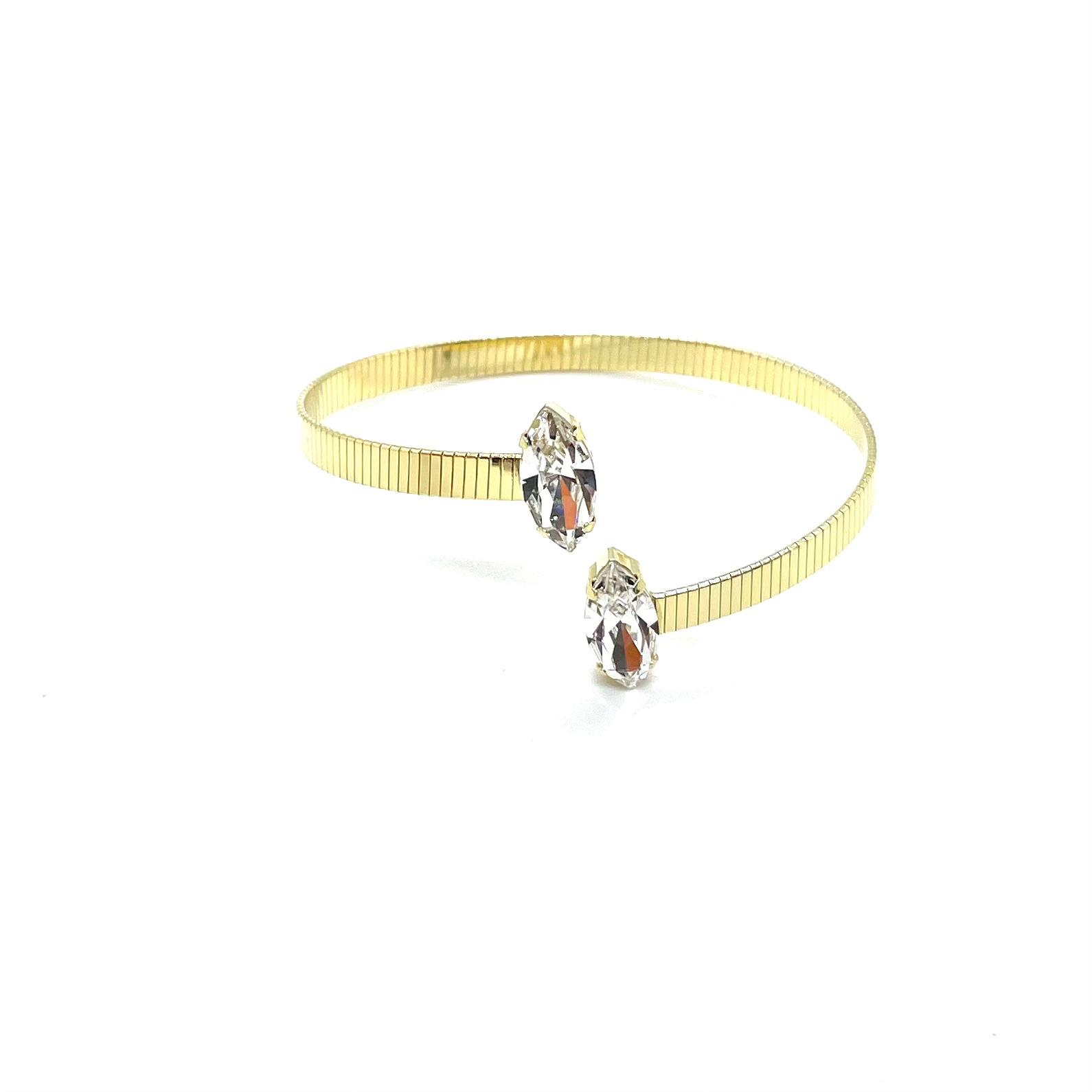Polsera Zafira – Bany d'or de 18 kt amb circonites · 2