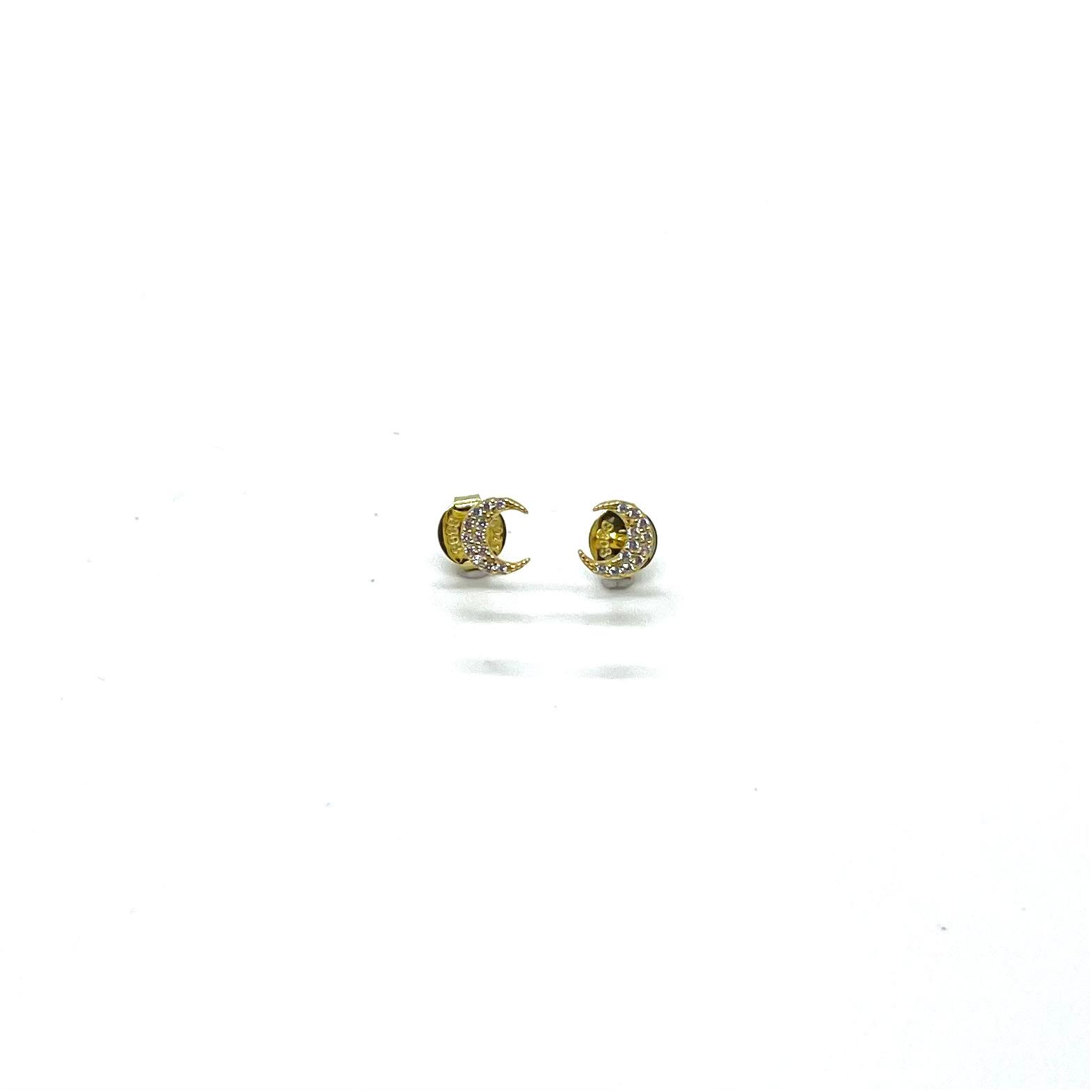 Arracades Luna – Plata de llei amb bany d'or de 18 kt · 2