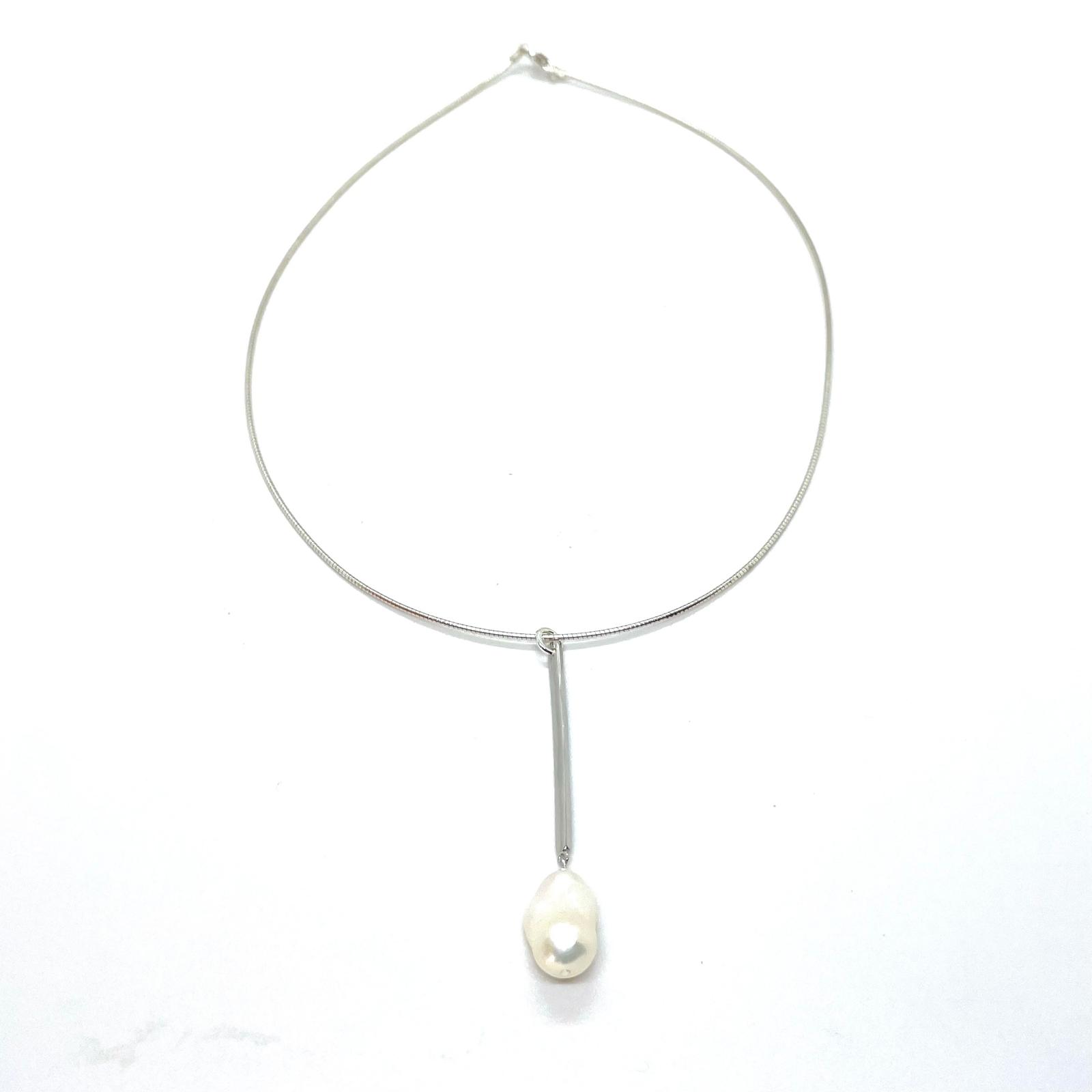 Collaret Elna – Plata de Llei 925 amb Perla Barroca Natural · 2