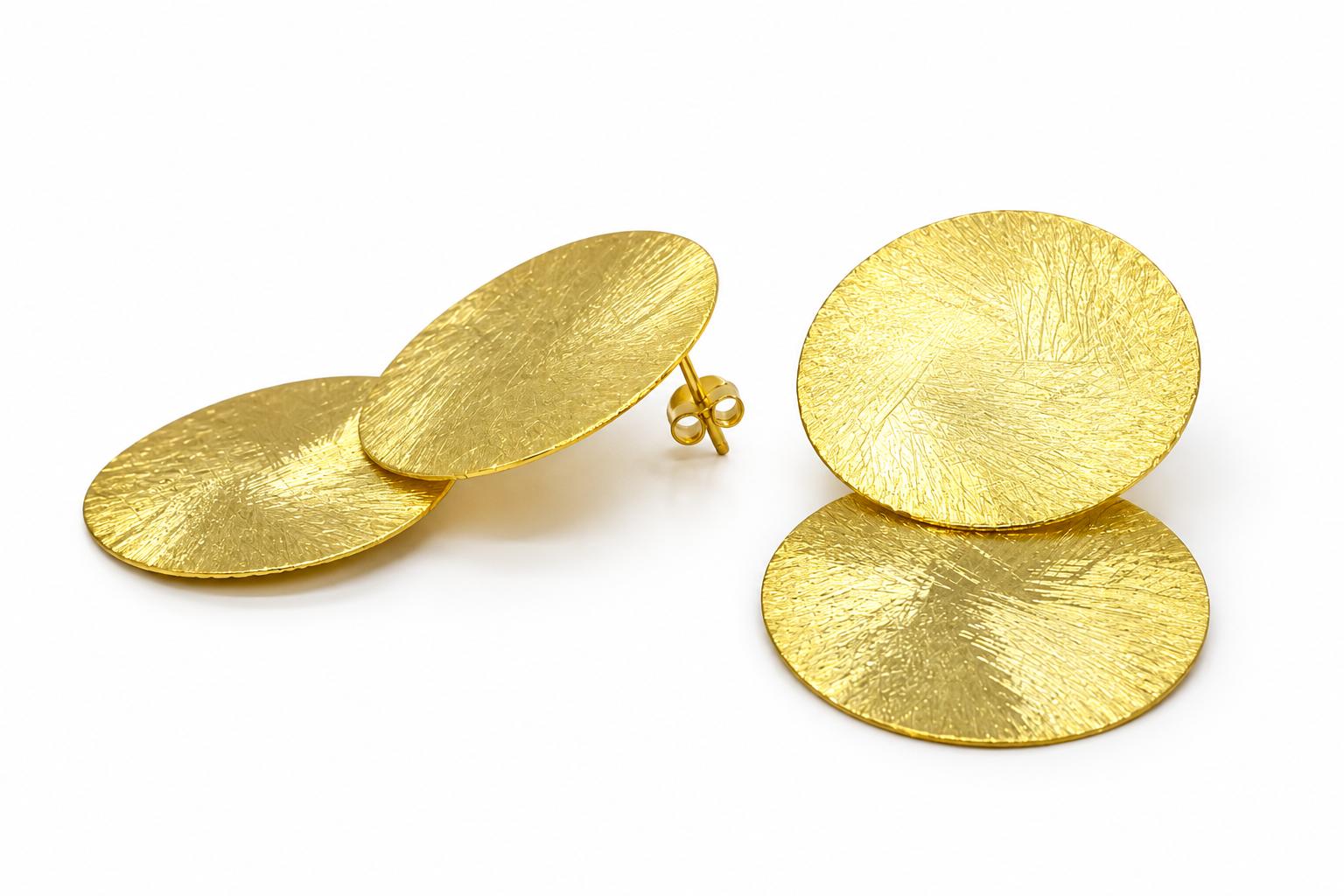 Arracades Nacre de plata de llei amb bany d’or de 18 kt · 3