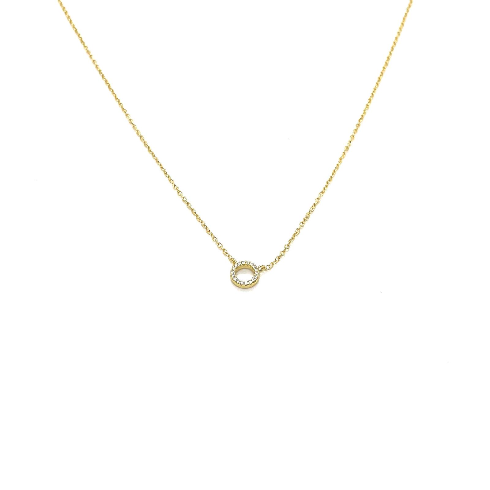 Collaret Eluné – Plata de llei amb bany d’or i circonites · 2