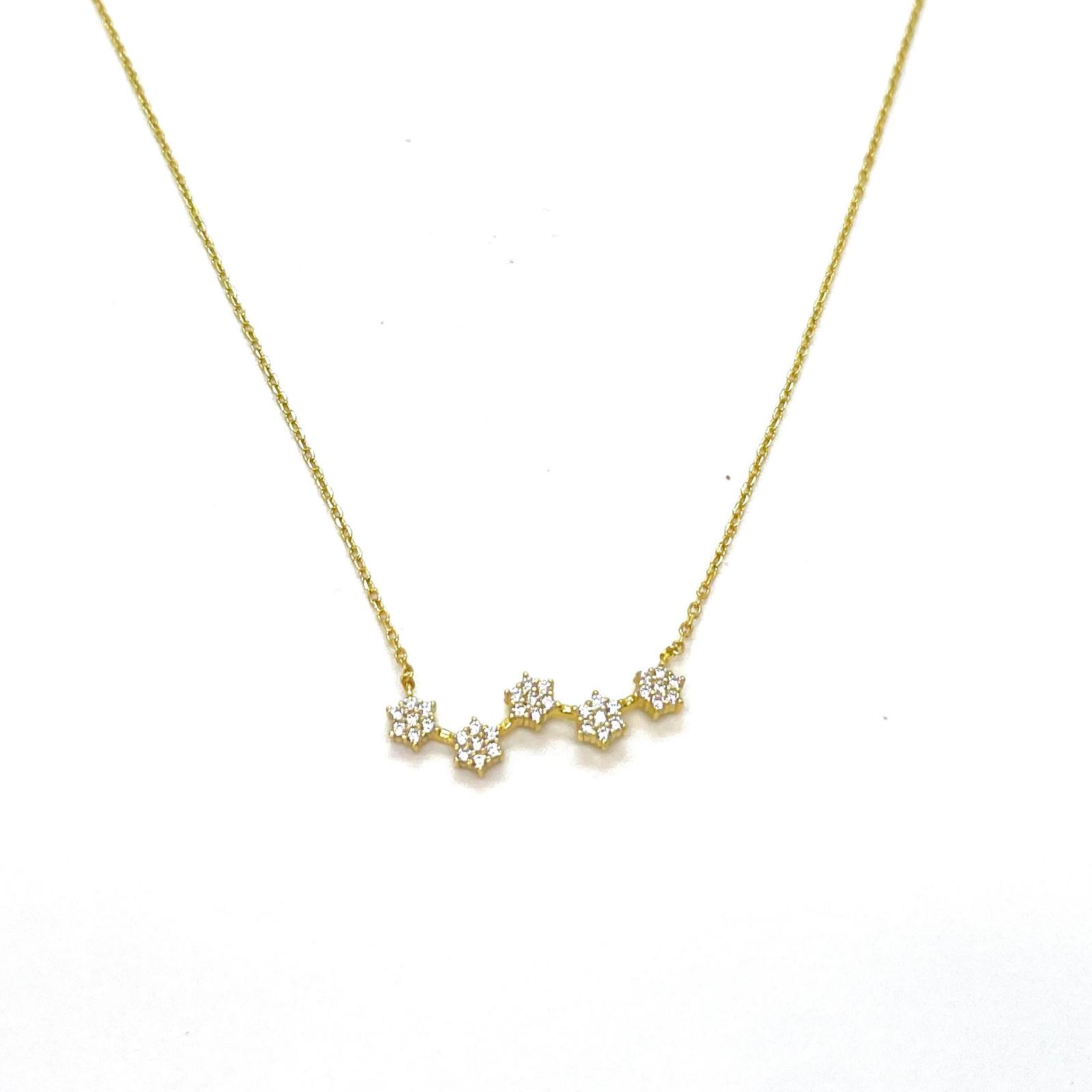 Penjoll Constel·lació Brillant – Plata de llei amb bany d’or de 18 kt i circonites · 2