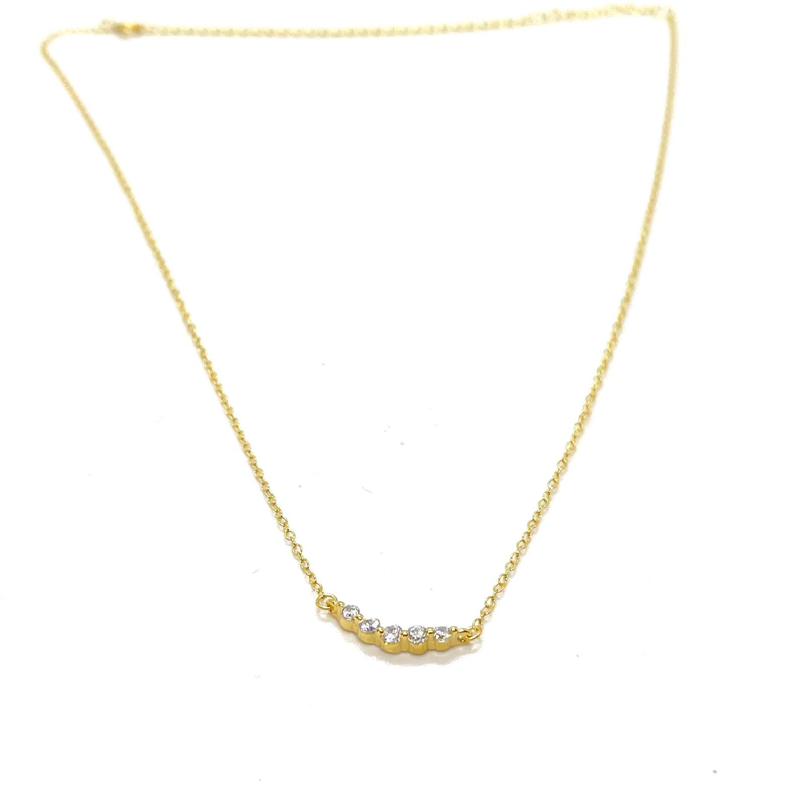 Penjoll Llum d’Estels – Plata de llei 925 amb bany d’or de 18 kt i circonites blanques