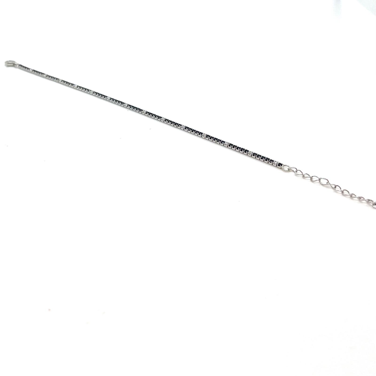 Polsera onyx plata de llei circonites