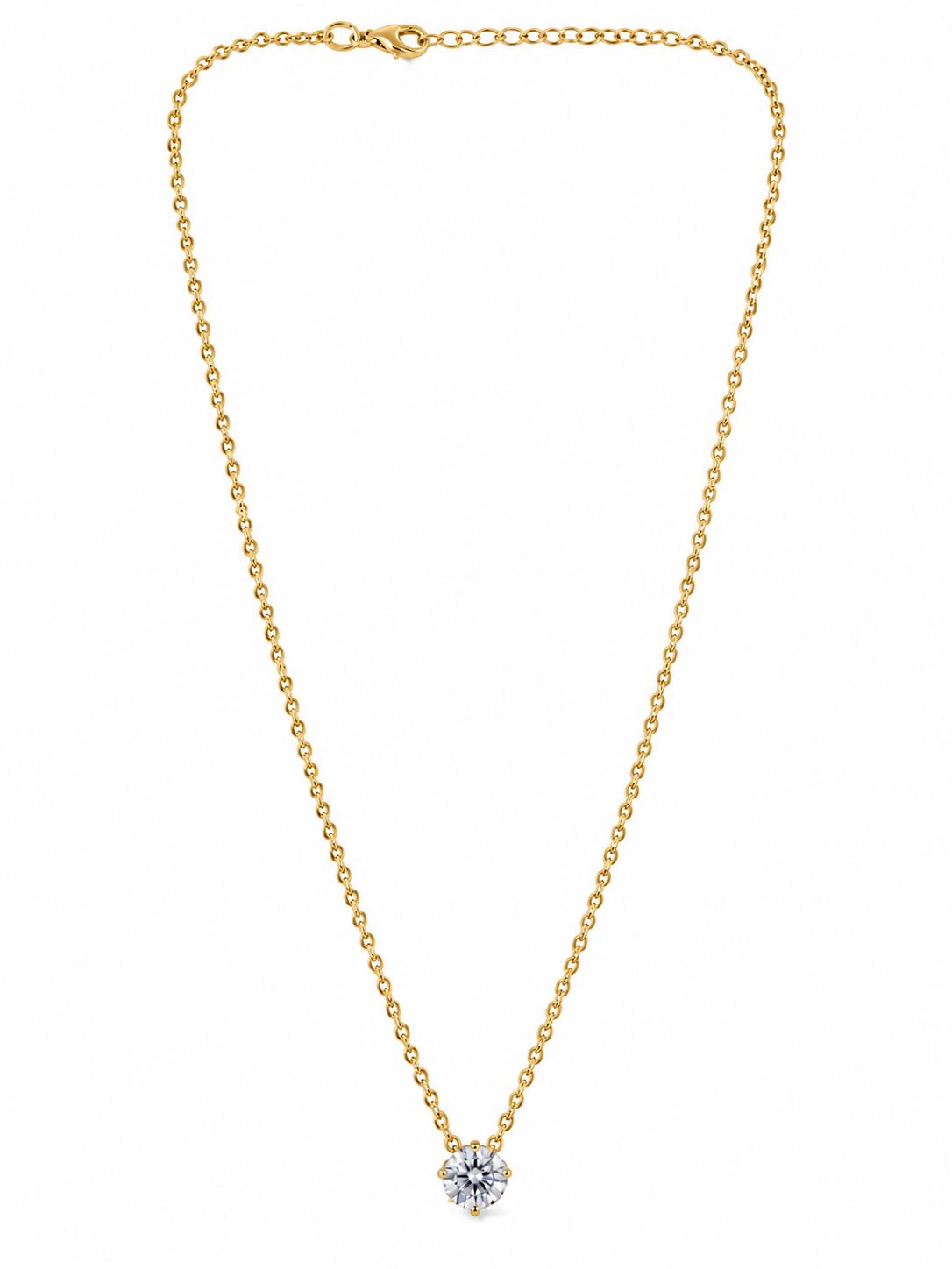 Collaret Ínira – Plata de llei amb bany d’or i circonita blanca