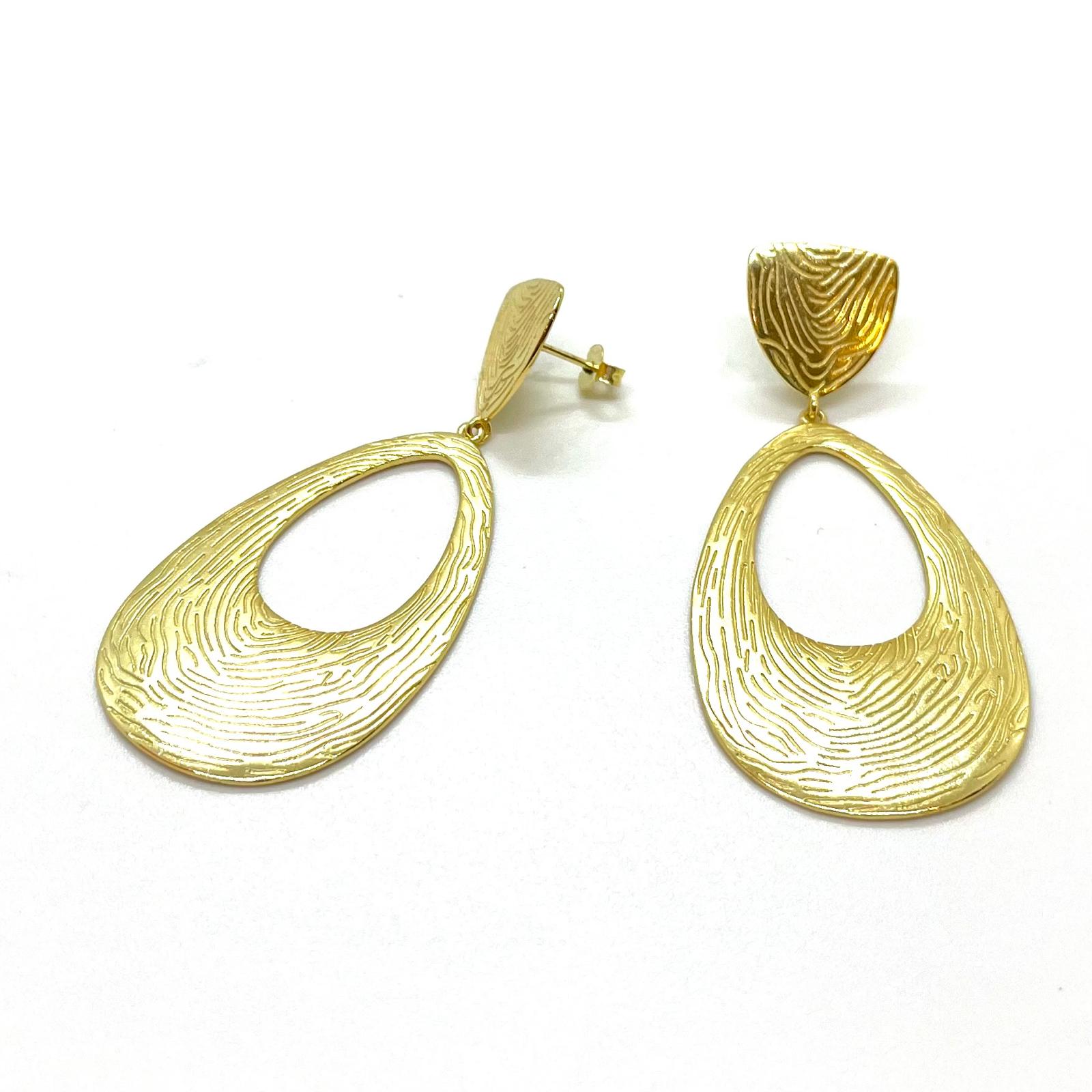 Arracades Geoda daurades de plata de llei amb bany d’or de 18 kt · 2
