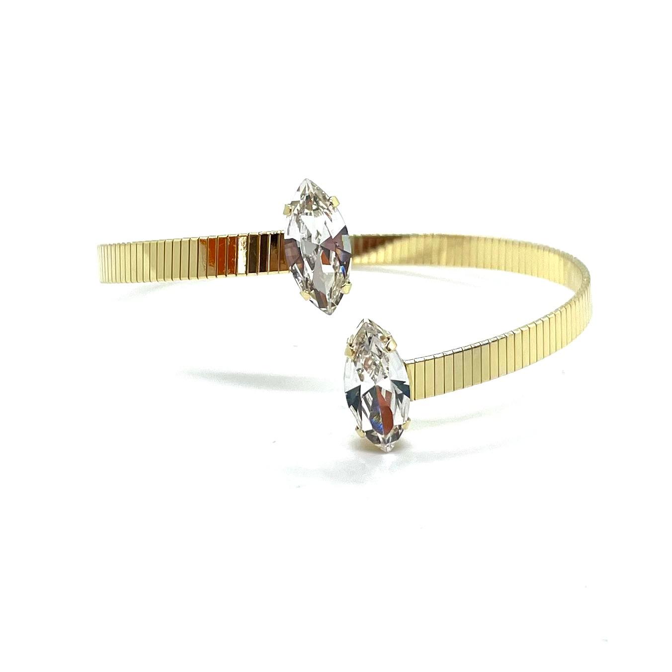 Polsera Zafira – Bany d'or de 18 kt amb circonites
