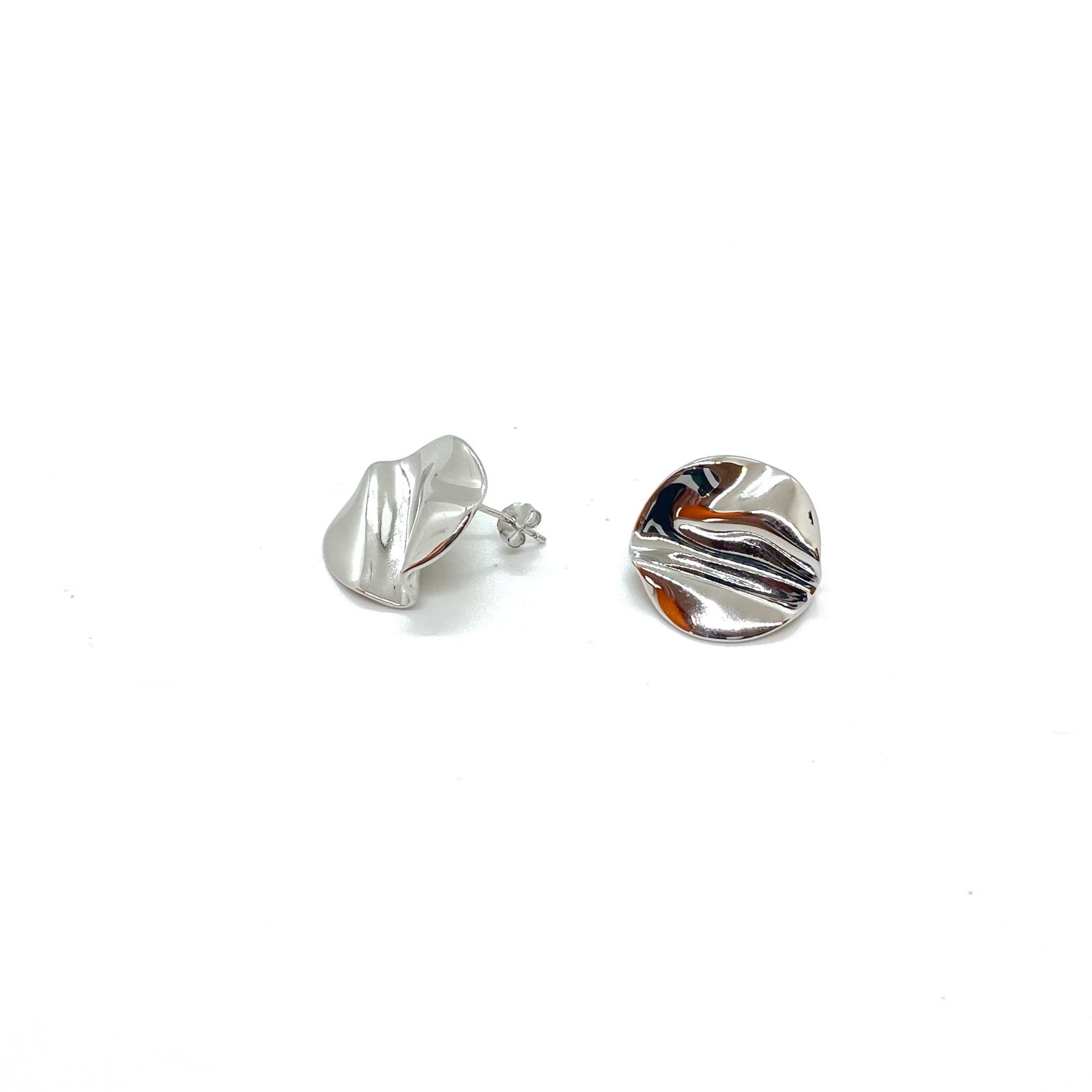 Arracades Ona Escultòrica – Plata de Llei 925 · 2