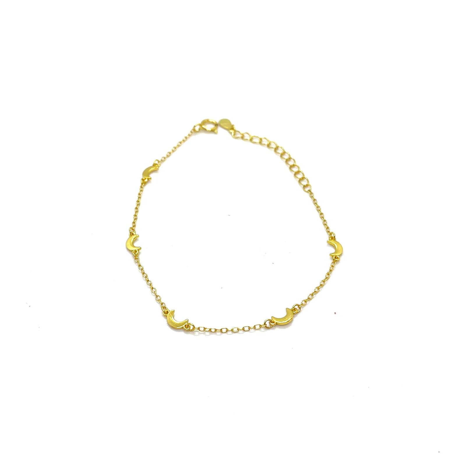 Polsera Llunes Daurades – Plata de llei amb bany d’or de 18 kt