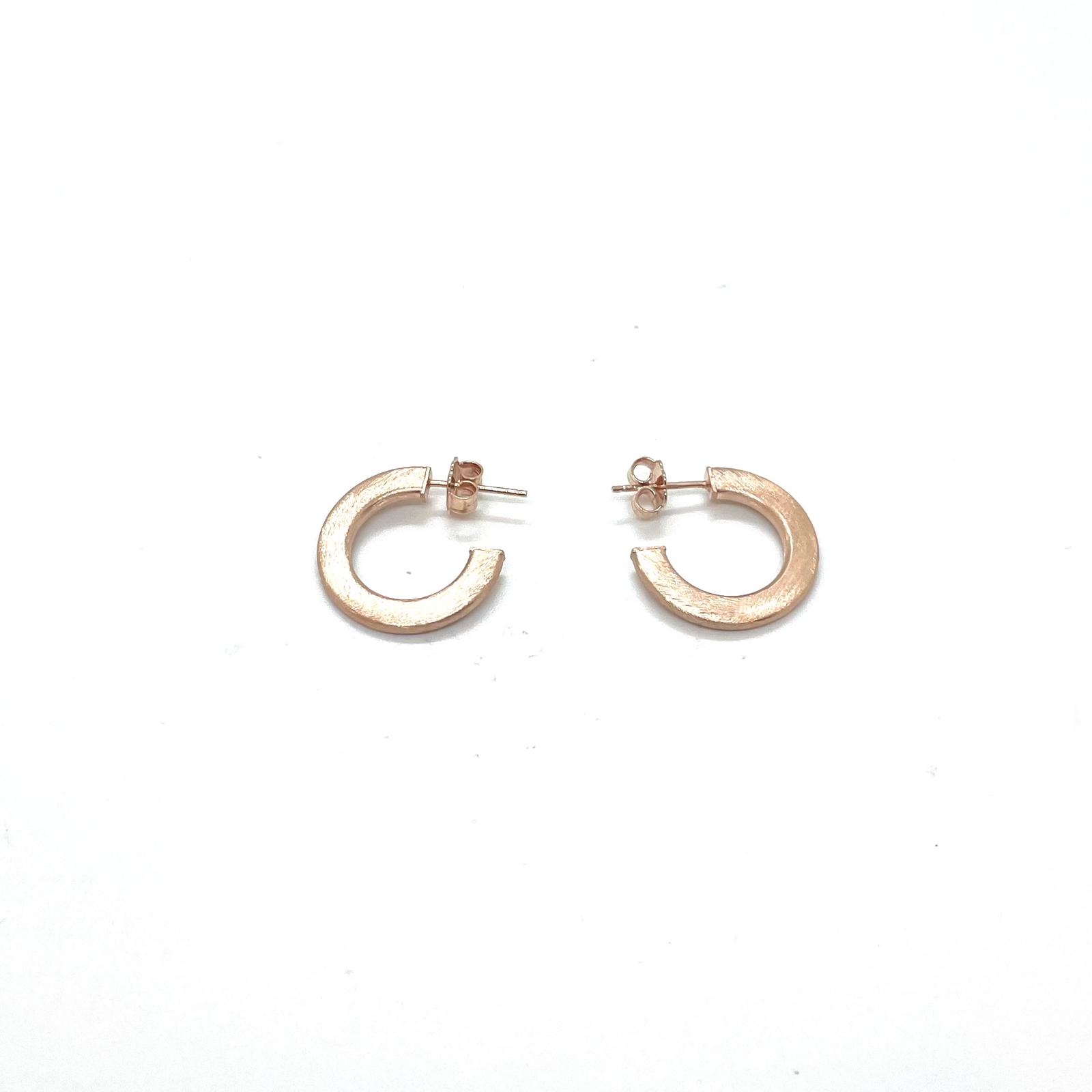 Arracades Nura – Plata de llei amb bany d’or rosa