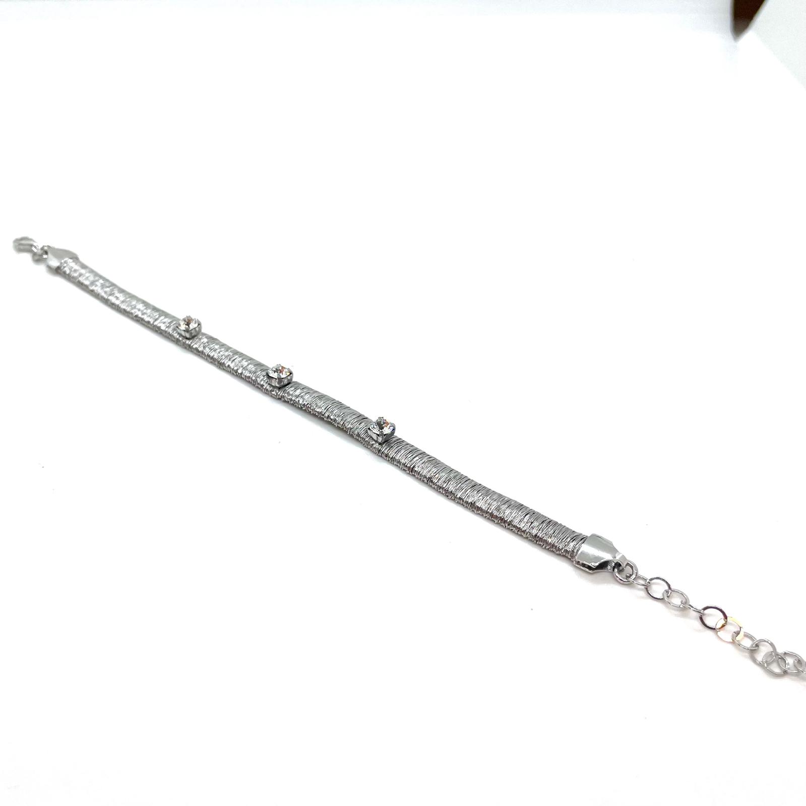Polsera Iria plata de llei circonites