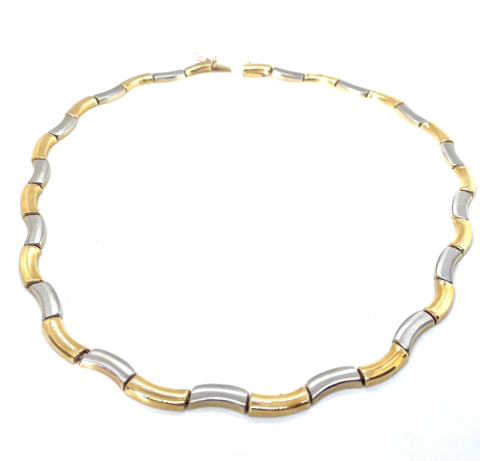 Collar Dualis d’or groc i or blanc de 18 quirats · 2
