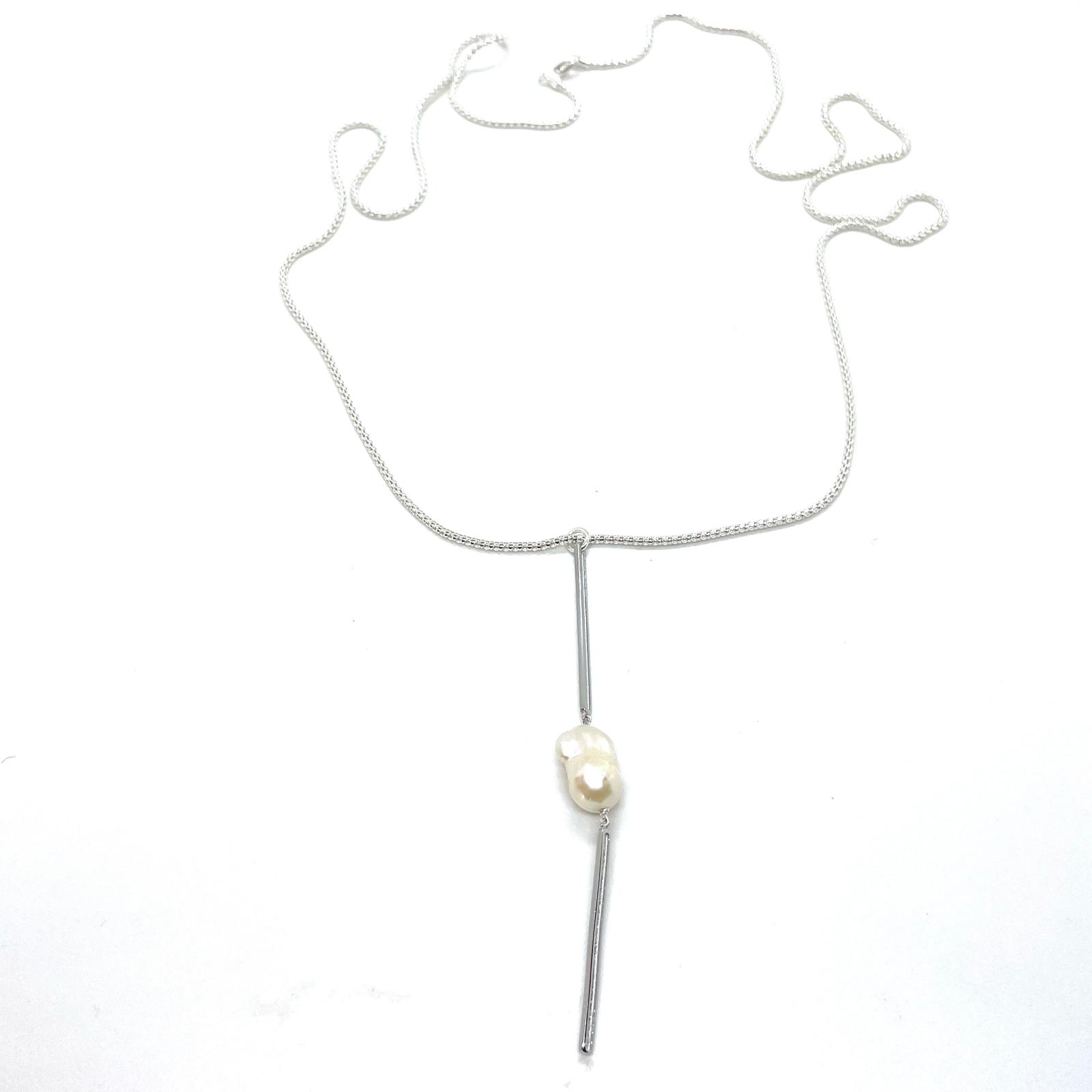 Collaret Bruna – Plata de Llei 925 amb Perla Barroca Natural · 2