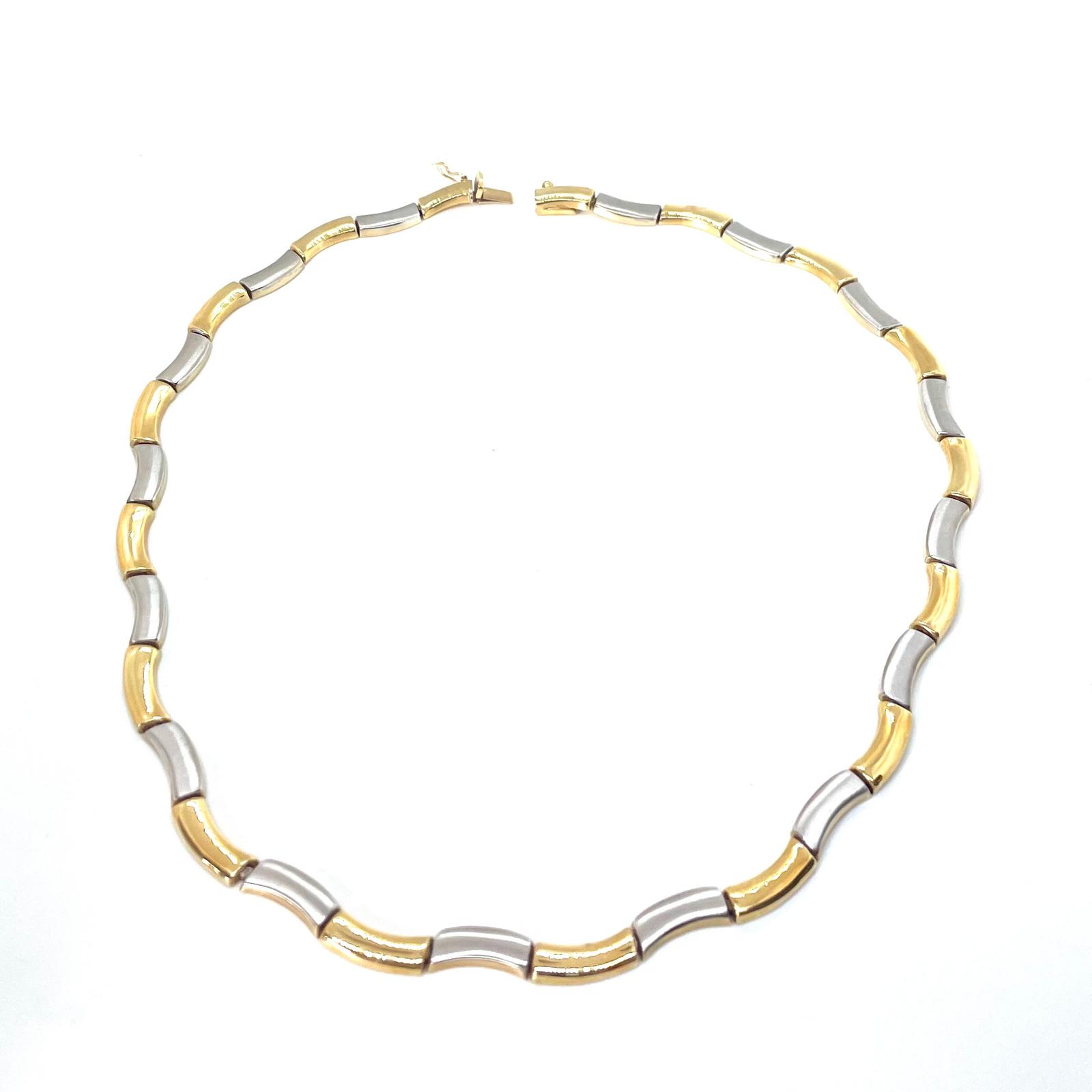 Collar Dualis d’or groc i or blanc de 18 quirats