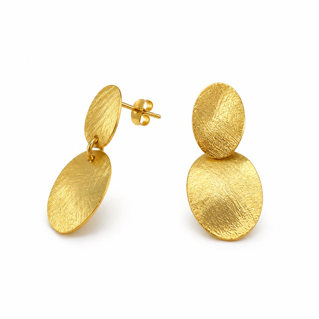Arracades Daurades Eclat – Plata de Llei amb Bany d’Or de 18 kt
