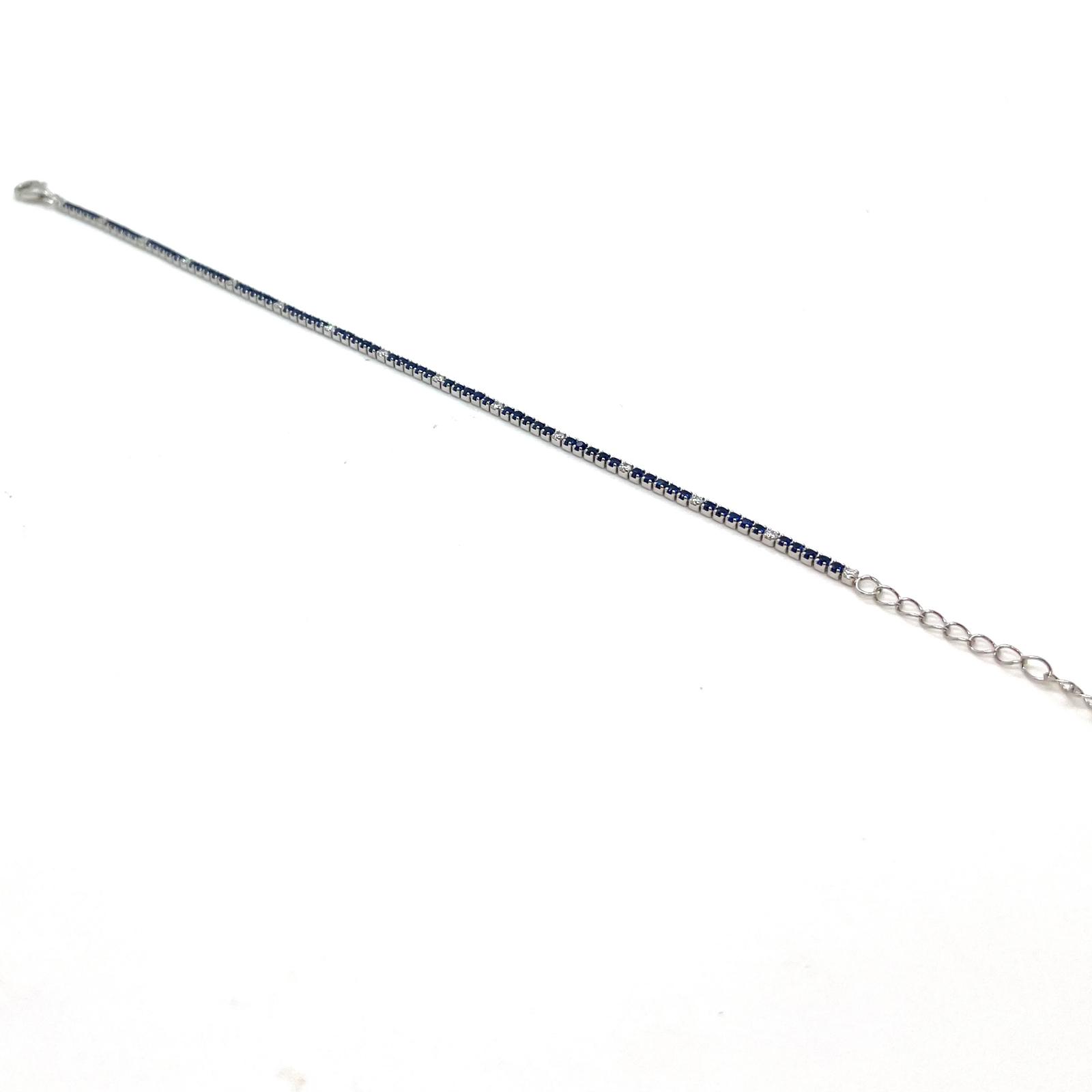 Polsera Safira plata de llei circonites · 2