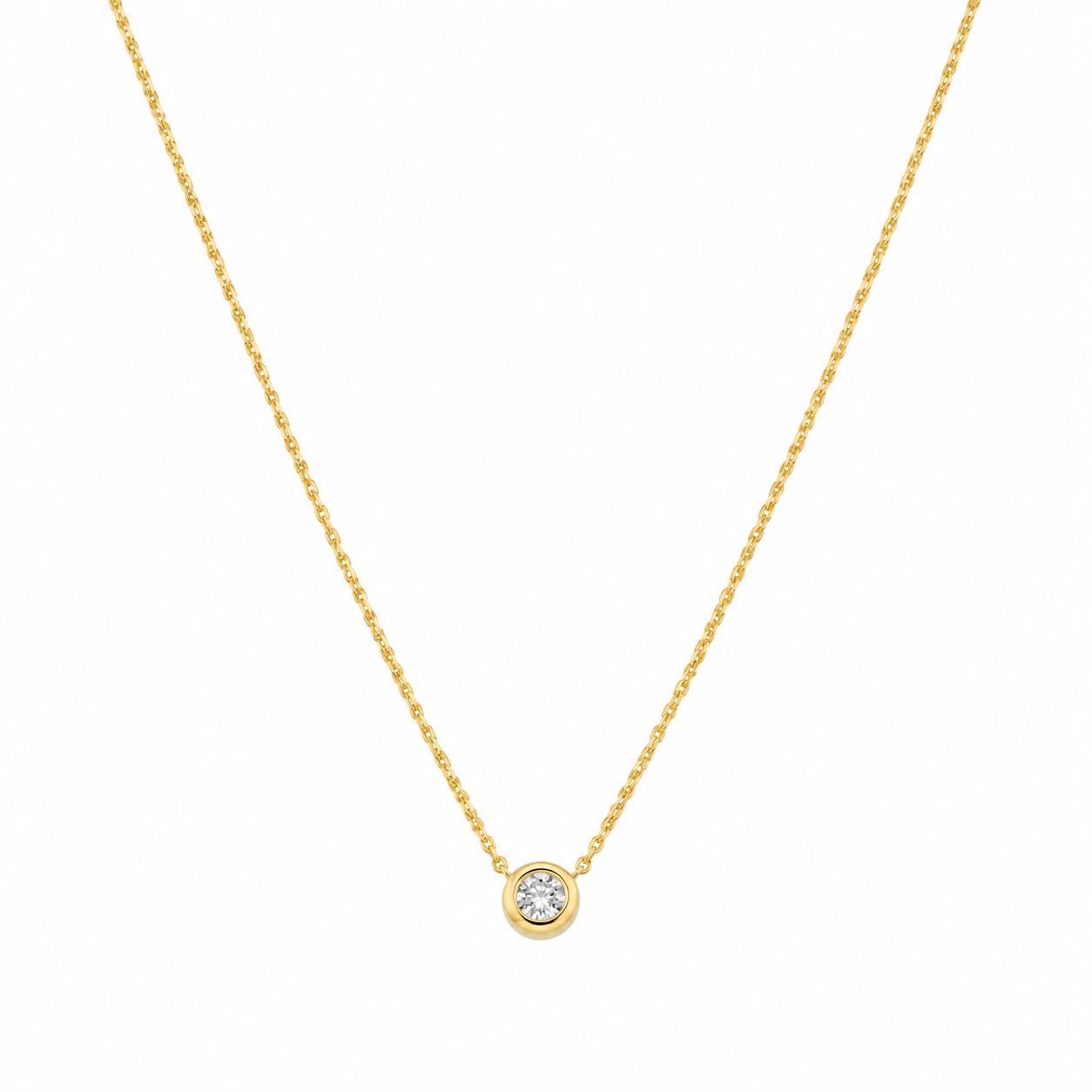 Penjoll Boca rusa – Or groc de 18 kt amb diamant natural de 0,08 ct
