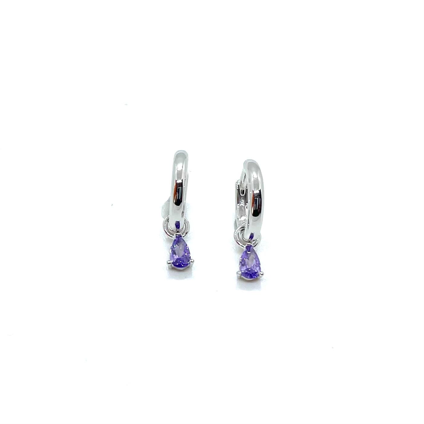 Arracades Íria – Plata de llei amb circonita ametista · 2