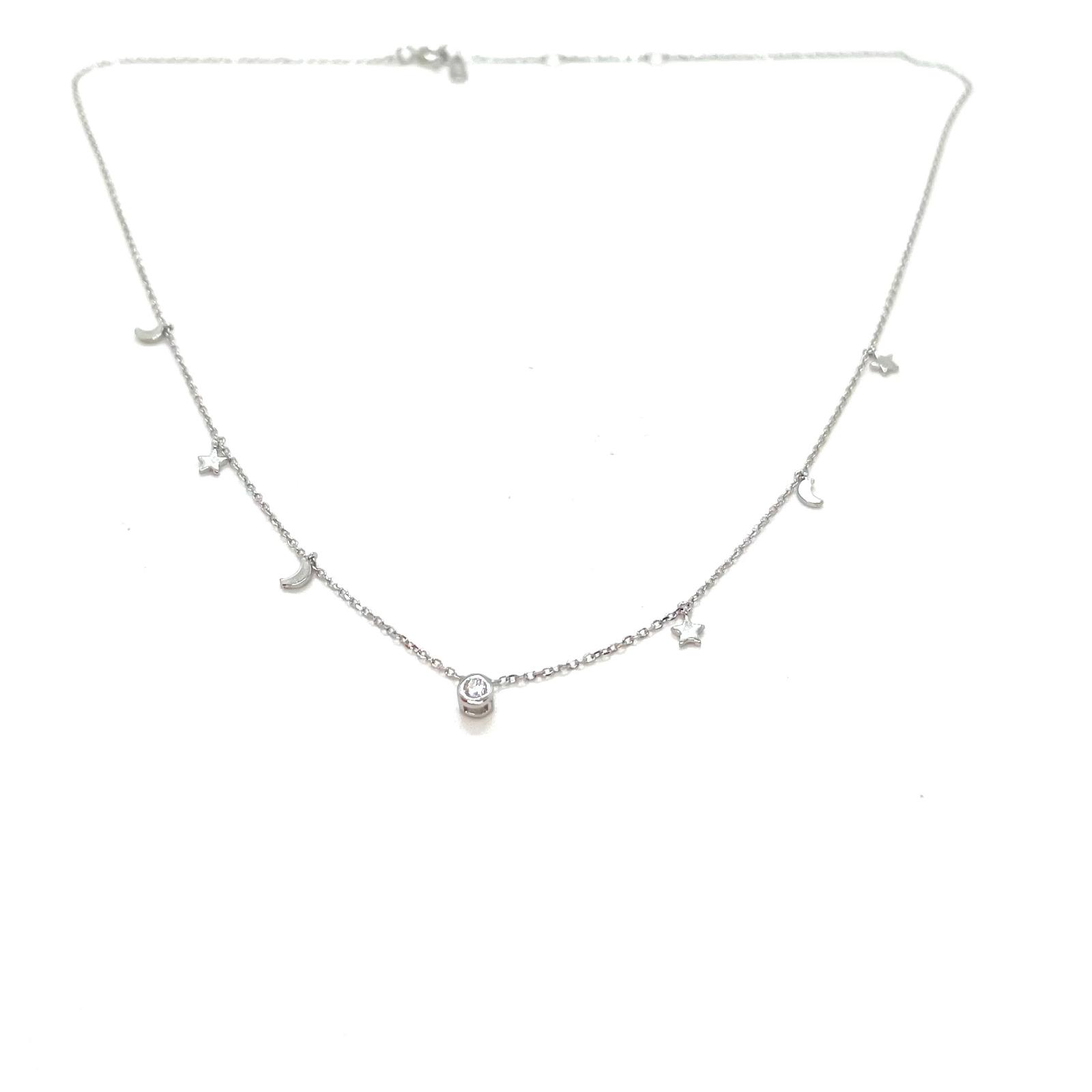 Penjoll Celestial de Plata de Llei 925 amb Circonita Blanca