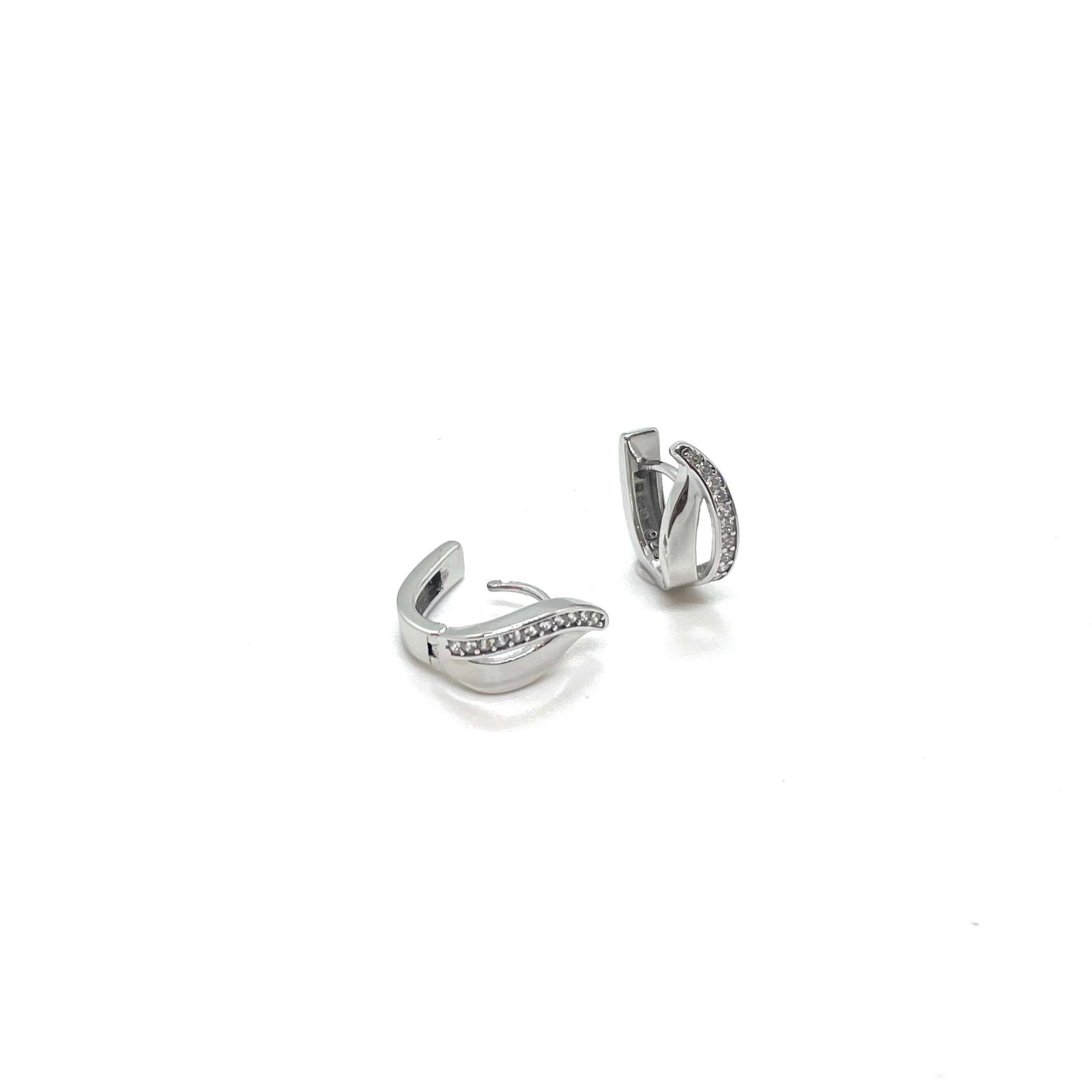 Arracades Ona de Llum – Plata de llei amb circonites talla brillant