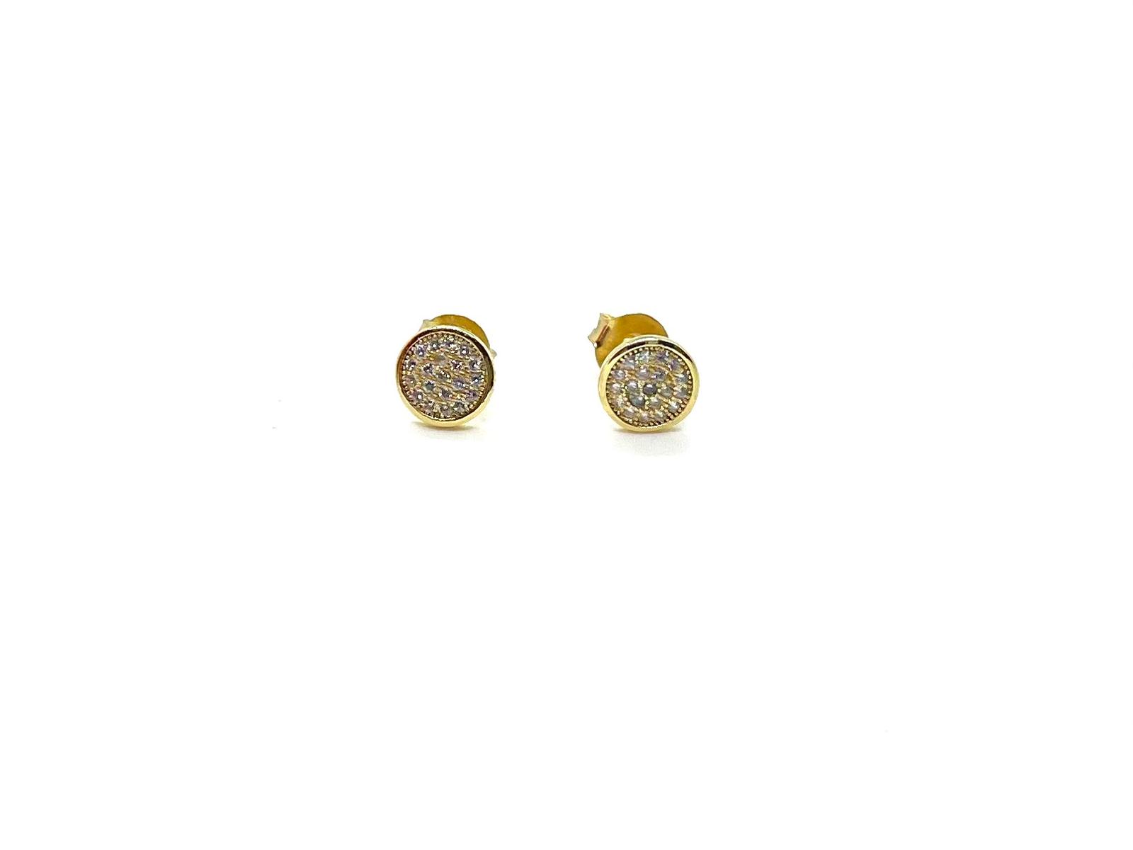 Arracades Dauré – Plata de llei amb bany d'or de 18 kt i circonites · 2