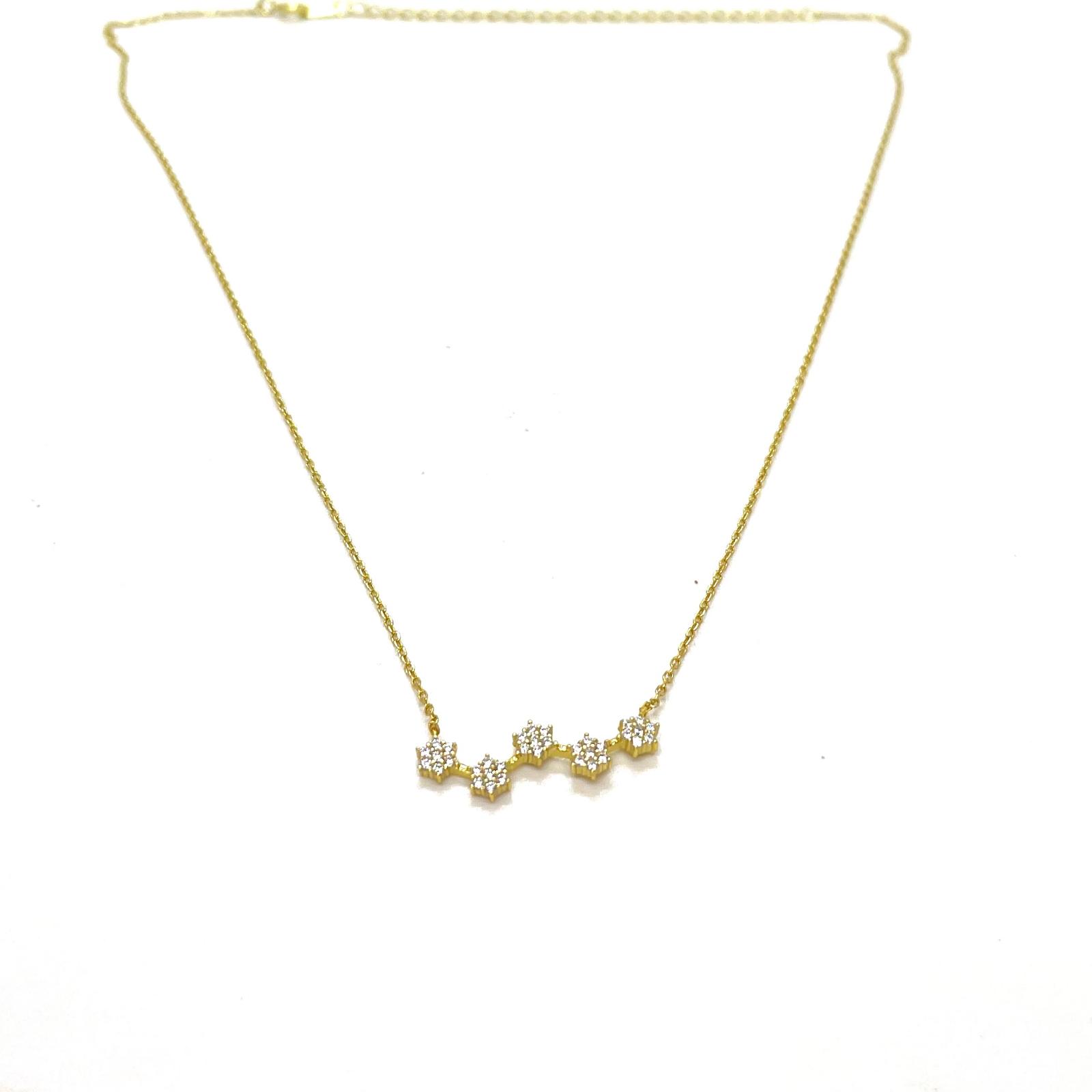 Penjoll Constel·lació Brillant – Plata de llei amb bany d’or de 18 kt i circonites