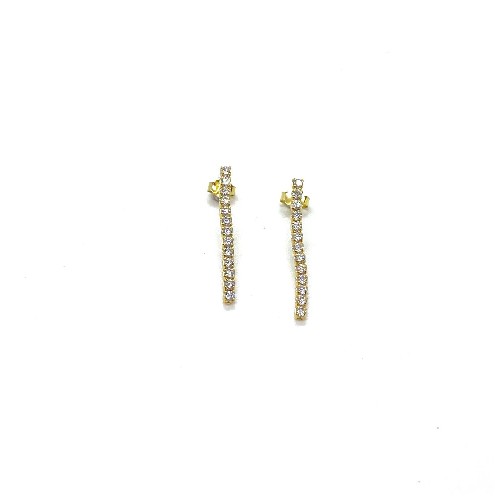 Arracades Llum Daurada – Plata amb Bany d’Or i Circonites