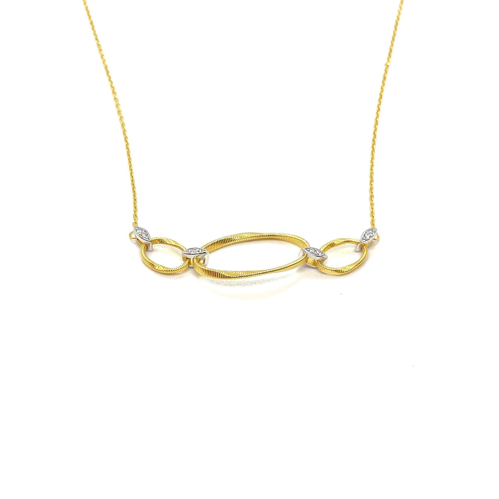 Collaret Nèbula – Bany d’or groc amb detalls brillants · 2