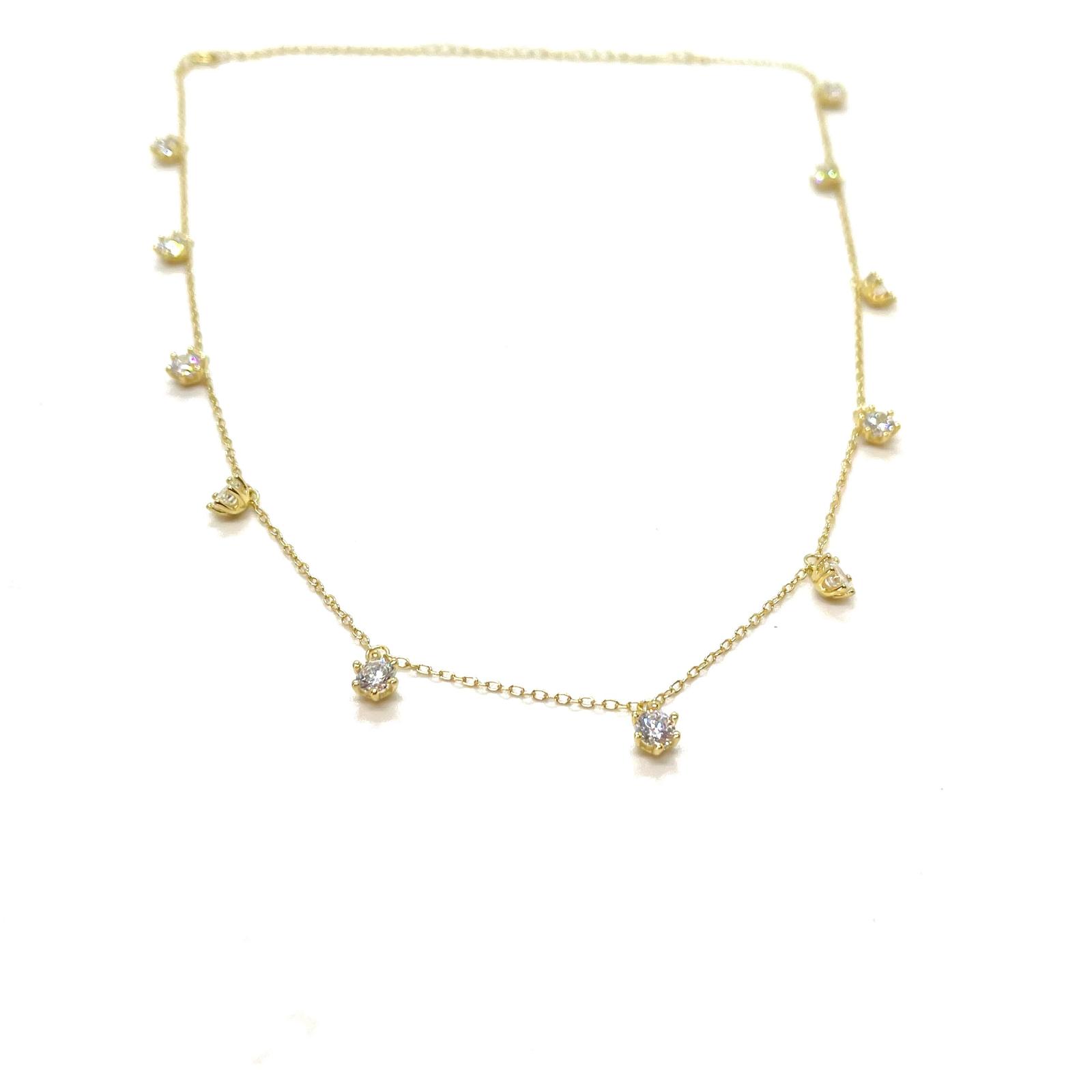 Penjoll Alba Daurada – Plata de llei 925 amb bany d’or de 18 kt i circonites