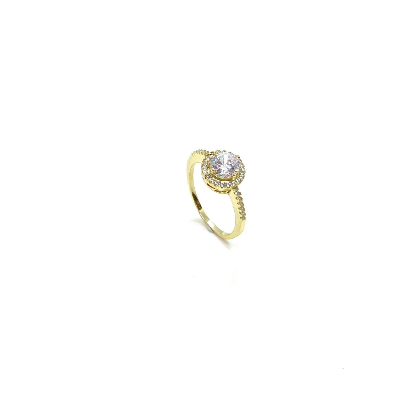 Anell Elowen – Plata de llei amb bany d’or i circonites · 2